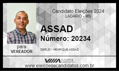 Candidato DERLEY ASSAD 2024 - LADÁRIO - Eleições