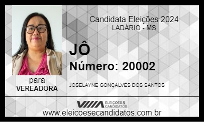 Candidato JÔ 2024 - LADÁRIO - Eleições