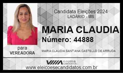 Candidato MARIA CLAUDIA 2024 - LADÁRIO - Eleições