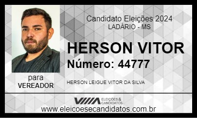 Candidato HERSON VITOR 2024 - LADÁRIO - Eleições