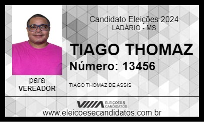 Candidato TIAGO THOMAZ 2024 - LADÁRIO - Eleições