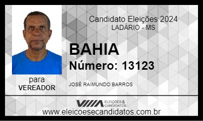 Candidato BAHIA 2024 - LADÁRIO - Eleições