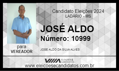 Candidato JOSÉ ALDO 2024 - LADÁRIO - Eleições