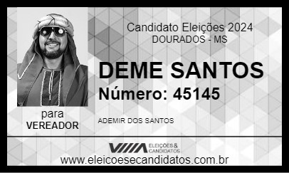 Candidato DEME SANTOS 2024 - DOURADOS - Eleições