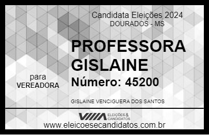 Candidato PROFESSORA GISLAINE 2024 - DOURADOS - Eleições