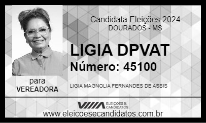 Candidato LIGIA DPVAT 2024 - DOURADOS - Eleições