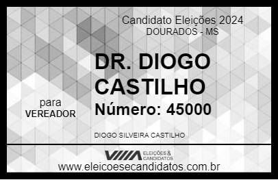 Candidato DR. DIOGO CASTILHO 2024 - DOURADOS - Eleições