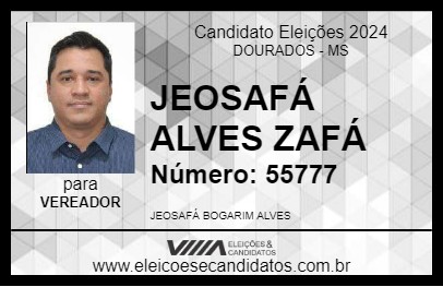 Candidato JEOSAFÁ ALVES ZAFÁ 2024 - DOURADOS - Eleições