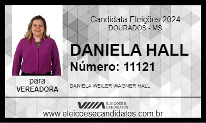 Candidato DANIELA HALL 2024 - DOURADOS - Eleições