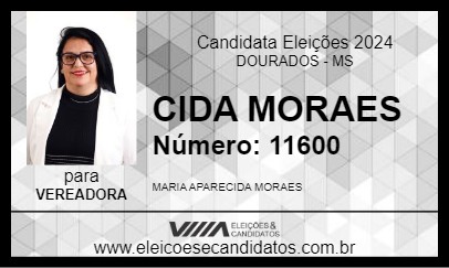 Candidato CIDA MORAES 2024 - DOURADOS - Eleições