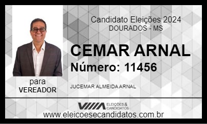 Candidato CEMAR ARNAL 2024 - DOURADOS - Eleições