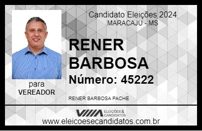 Candidato RENER BARBOSA 2024 - MARACAJU - Eleições