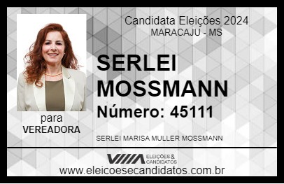 Candidato SERLEI MOSSMANN 2024 - MARACAJU - Eleições