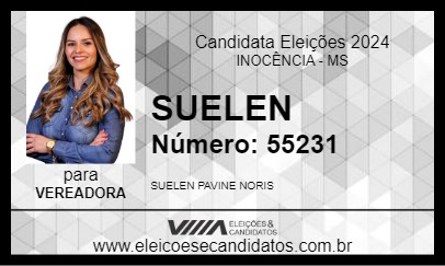 Candidato SUELEN 2024 - INOCÊNCIA - Eleições