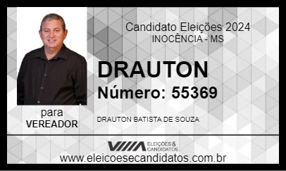 Candidato DRAUTON 2024 - INOCÊNCIA - Eleições