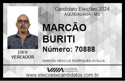 Candidato MARCÃO BURITI 2024 - AQUIDAUANA - Eleições