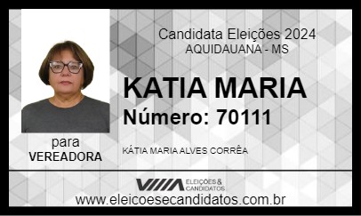 Candidato KATIA MARIA 2024 - AQUIDAUANA - Eleições