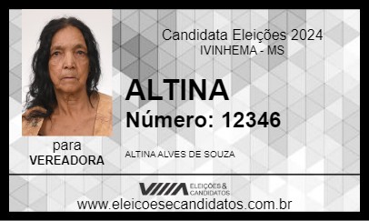 Candidato ALTINA 2024 - IVINHEMA - Eleições