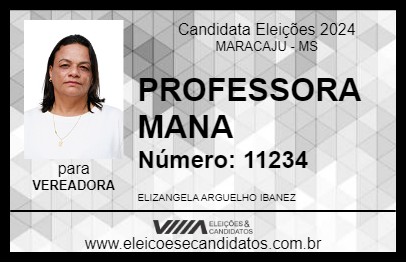 Candidato PROFESSORA MANA 2024 - MARACAJU - Eleições