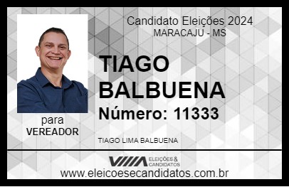 Candidato TIAGO BALBUENA 2024 - MARACAJU - Eleições