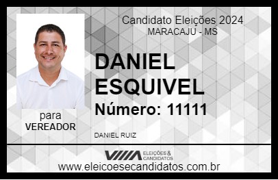 Candidato DANIEL ESQUIVEL 2024 - MARACAJU - Eleições