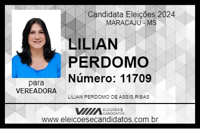 Candidato LILIAN PERDOMO 2024 - MARACAJU - Eleições