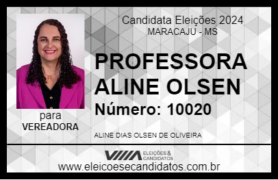 Candidato PROFESSORA ALINE OLSEN 2024 - MARACAJU - Eleições