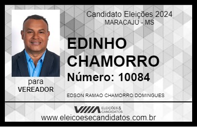 Candidato EDINHO CHAMORRO 2024 - MARACAJU - Eleições