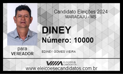 Candidato DINEY 2024 - MARACAJU - Eleições