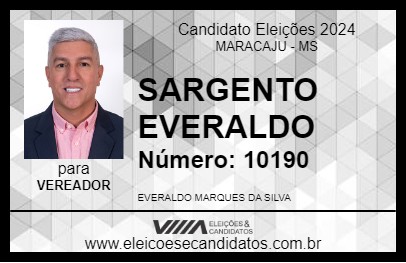 Candidato SARGENTO EVERALDO 2024 - MARACAJU - Eleições