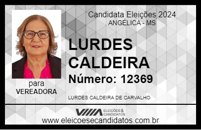 Candidato LURDES CALDEIRA 2024 - ANGÉLICA - Eleições