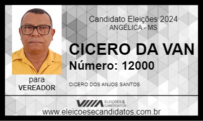 Candidato CICERO DA VAN 2024 - ANGÉLICA - Eleições