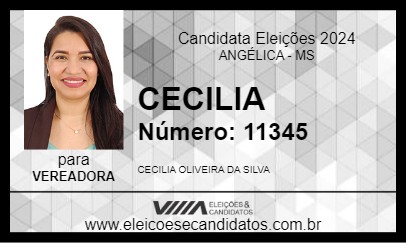 Candidato CECILIA 2024 - ANGÉLICA - Eleições