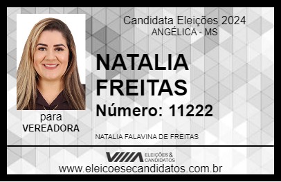 Candidato NATALIA FREITAS 2024 - ANGÉLICA - Eleições