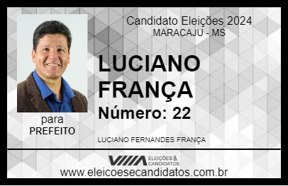 Candidato LUCIANO FRANÇA 2024 - MARACAJU - Eleições