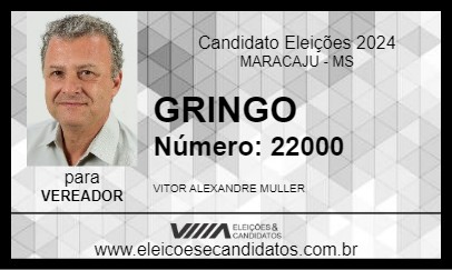 Candidato GRINGO 2024 - MARACAJU - Eleições