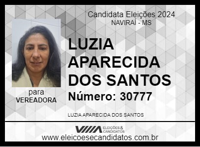 Candidato LUZIA APARECIDA DOS SANTOS 2024 - NAVIRAÍ - Eleições