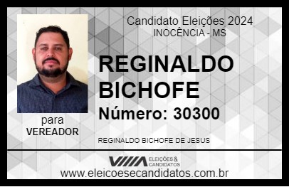 Candidato REGINALDO BICHOFE 2024 - INOCÊNCIA - Eleições