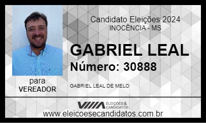 Candidato GABRIEL LEAL 2024 - INOCÊNCIA - Eleições