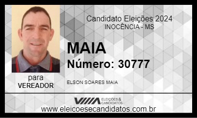 Candidato MAIA 2024 - INOCÊNCIA - Eleições