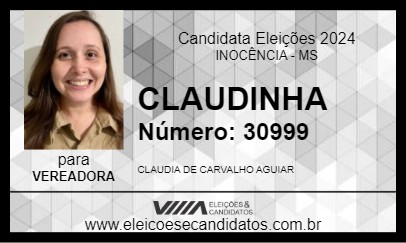 Candidato CLAUDINHA 2024 - INOCÊNCIA - Eleições