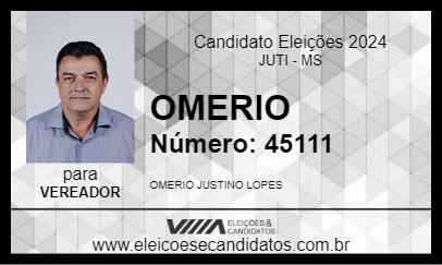 Candidato OMERIO 2024 - JUTI - Eleições