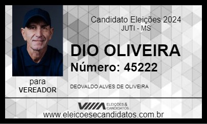 Candidato DIO OLIVEIRA 2024 - JUTI - Eleições