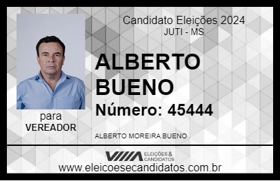 Candidato ALBERTO BUENO 2024 - JUTI - Eleições