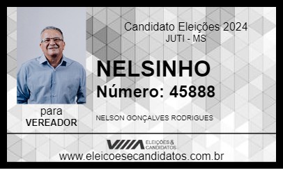 Candidato NELSINHO 2024 - JUTI - Eleições