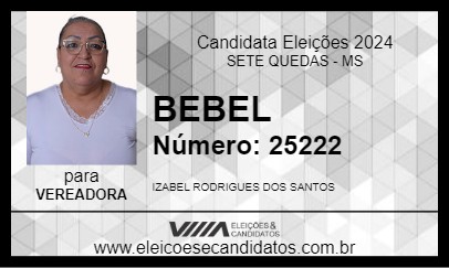 Candidato BEBEL 2024 - SETE QUEDAS - Eleições