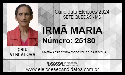 Candidato IRMÃ MARIA  2024 - SETE QUEDAS - Eleições