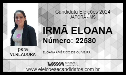 Candidato IRMÃ ELOANA 2024 - JAPORÃ - Eleições