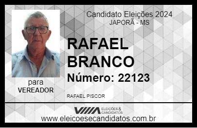 Candidato RAFAEL BRANCO 2024 - JAPORÃ - Eleições