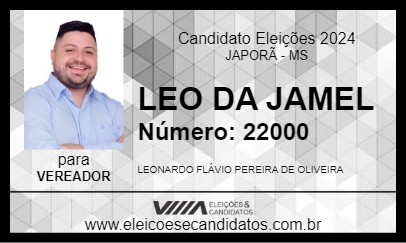 Candidato LEO DA JAMEL 2024 - JAPORÃ - Eleições